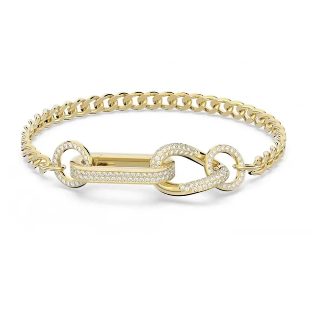 Women Fashion Mixed Connection Black Imitation Crystal Gold Plated Bracelet Jewelry Exquisite Gift