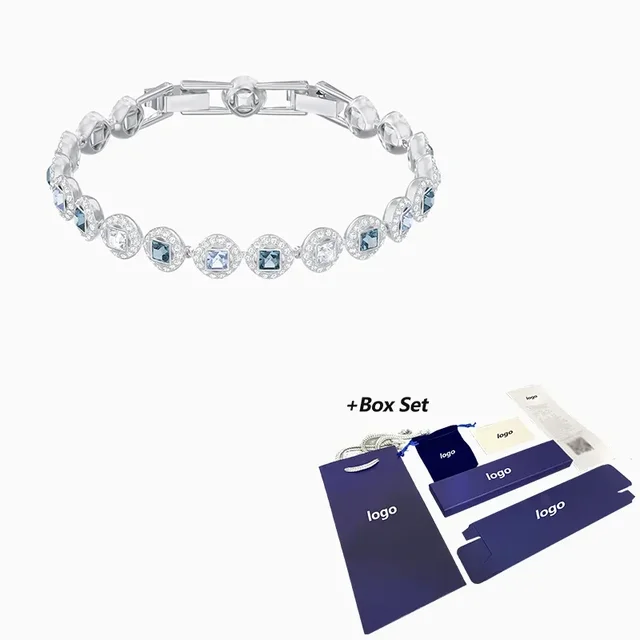 Women Bracelet Platinum Classic Square Exquisite Crystal Fashion Jewelry