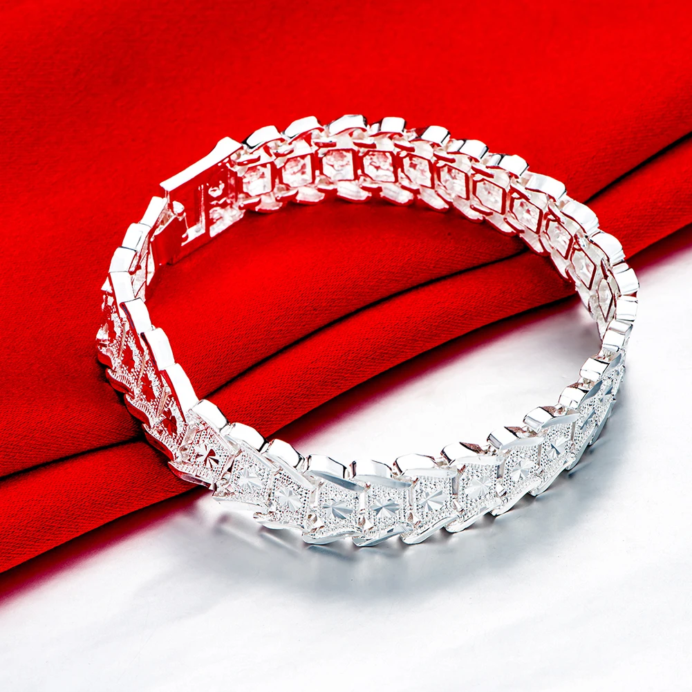 Men 925 sterling silver Bracelets classic noble chain fashion gifts Jewelry