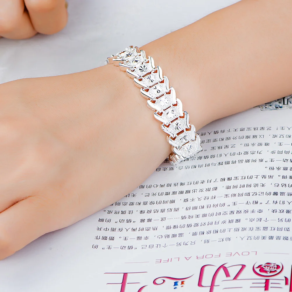 Men 925 sterling silver Bracelets classic noble chain fashion gifts Jewelry