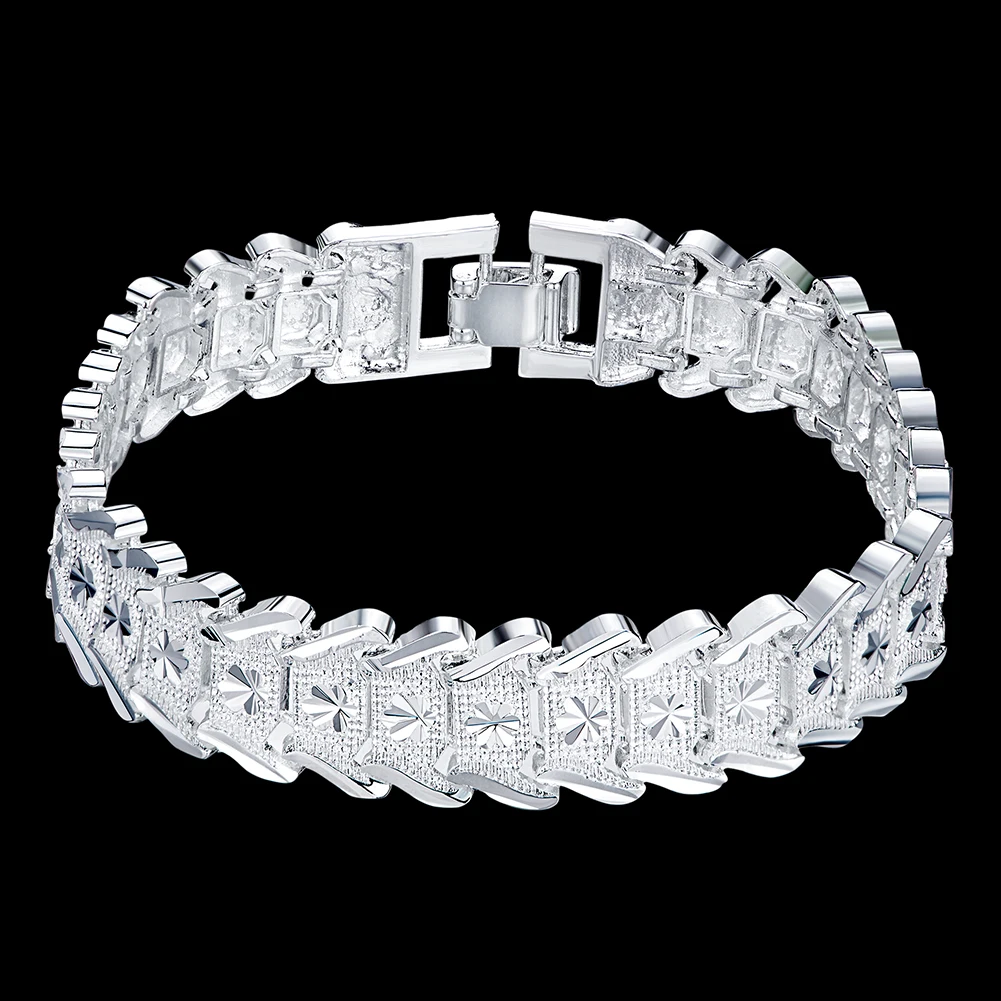 Men 925 sterling silver Bracelets classic noble chain fashion gifts Jewelry