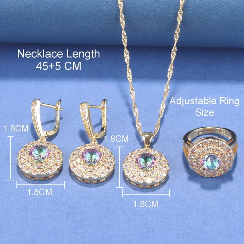 Women Luxury Necklace And Earrings Top Quality Dress Accessories Moroccan Wedding&Engagement Jewelry Sets