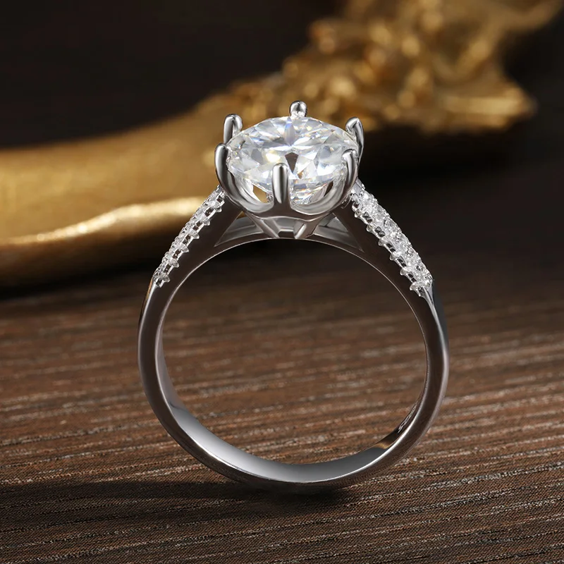 Women D VVS1 3ct Moissanite Rings s925 Sterling Silver Engagement Wedding Sparkling Lab Diamond Ring