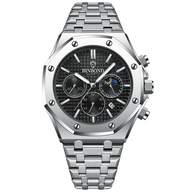 Men Watch Luxury High Quartz Wristwatch Waterproof Luminous Date Stainless Steel Casual Clock