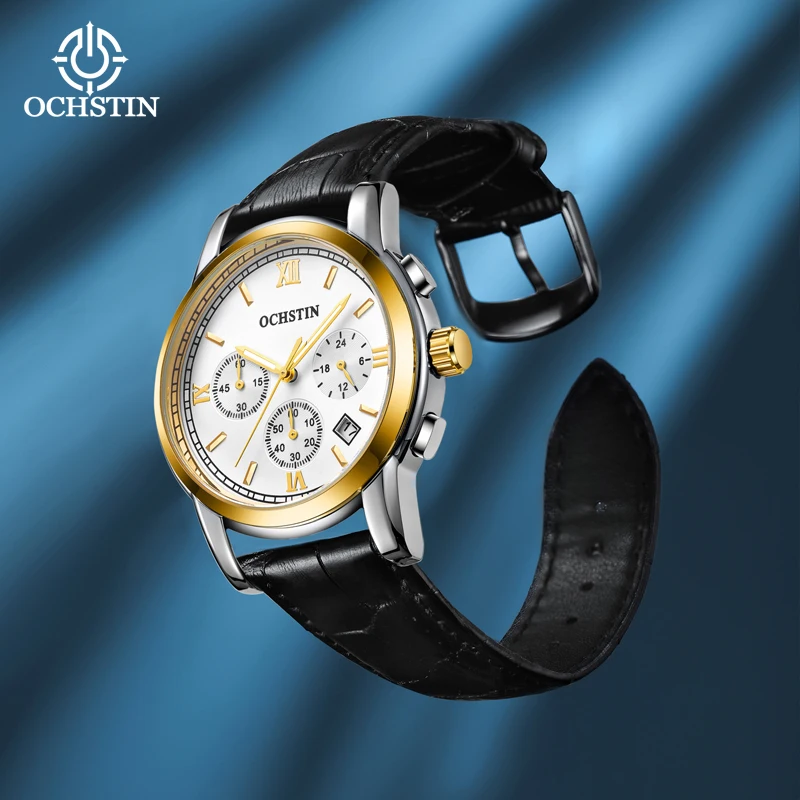 OCHSTIN's Product 2024 Legendary Series Personalized Trend Multi functional Automatic Quartz Movement Men's Quartz Watch