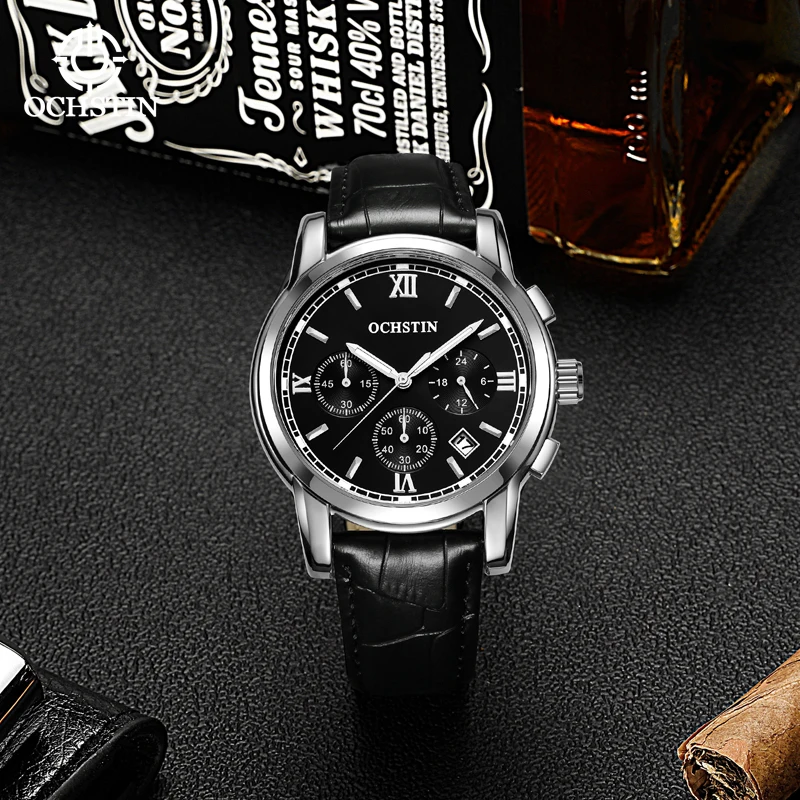 OCHSTIN's Product 2024 Legendary Series Personalized Trend Multi functional Automatic Quartz Movement Men's Quartz Watch