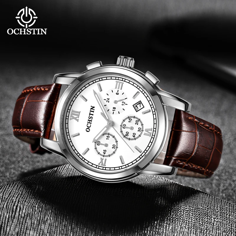 OCHSTIN's Product 2024 Legendary Series Personalized Trend Multi functional Automatic Quartz Movement Men's Quartz Watch