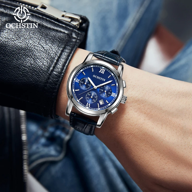 OCHSTIN's Product 2024 Legendary Series Personalized Trend Multi functional Automatic Quartz Movement Men's Quartz Watch