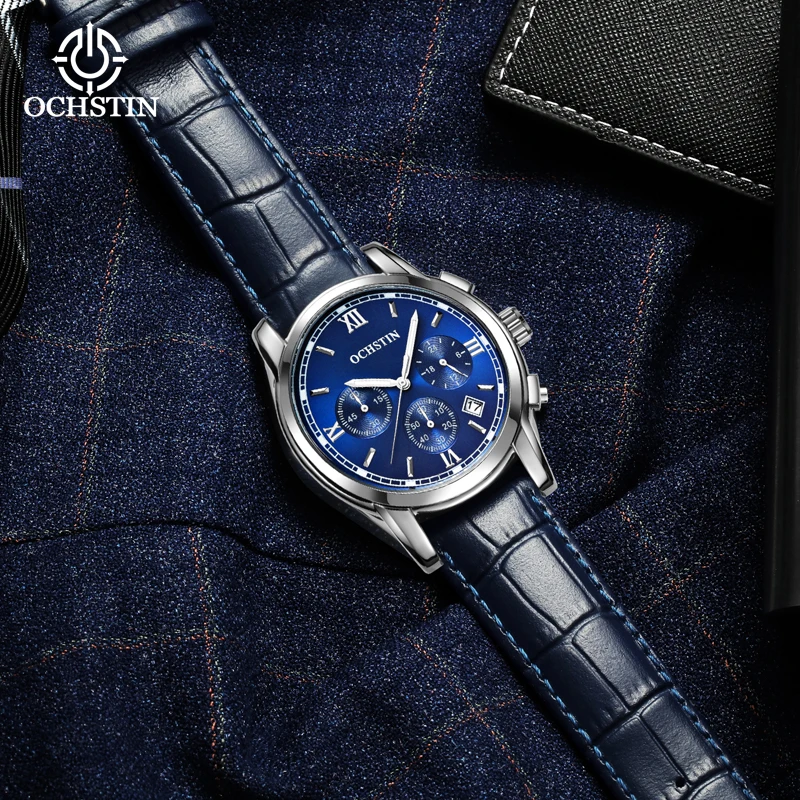 OCHSTIN's Product 2024 Legendary Series Personalized Trend Multi functional Automatic Quartz Movement Men's Quartz Watch