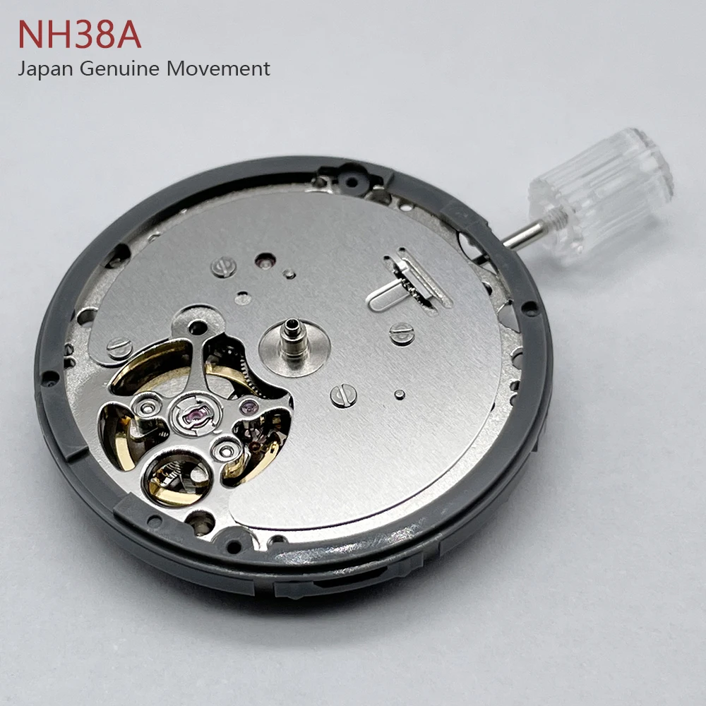 Japan Genuine NH38A Mechanical Movement Mod Automatic Watch Mechanism 24 Jewels High Accuracy NH38 Top Repair Parts
