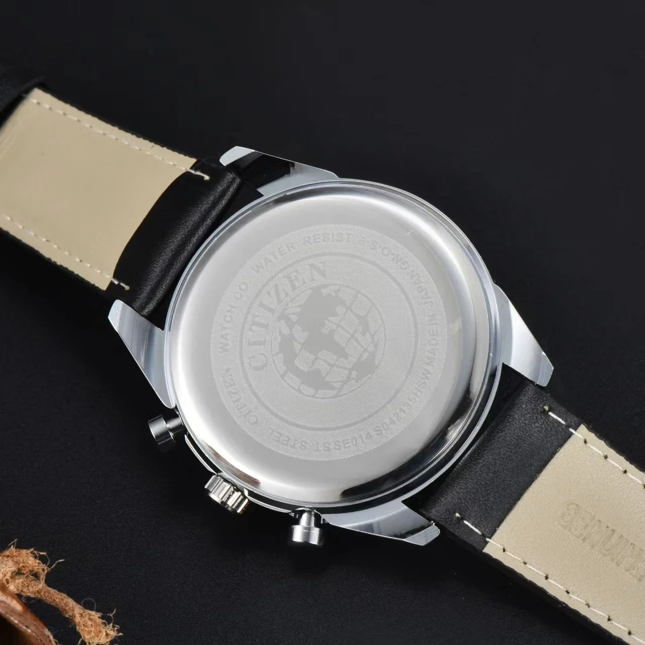 Citizen Men's Watch FF Series Flying Outdoor Circular Dial with Black Belt, Optical Kinetic Energy  Women's Quartz Wristwatches