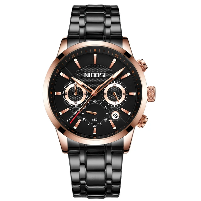 NIBOSI Brandчасы мужские Watches Men Military Chronograph Clock Quartz Wristwatch Sport Watch Men Waterproof Relojes Para Hombre