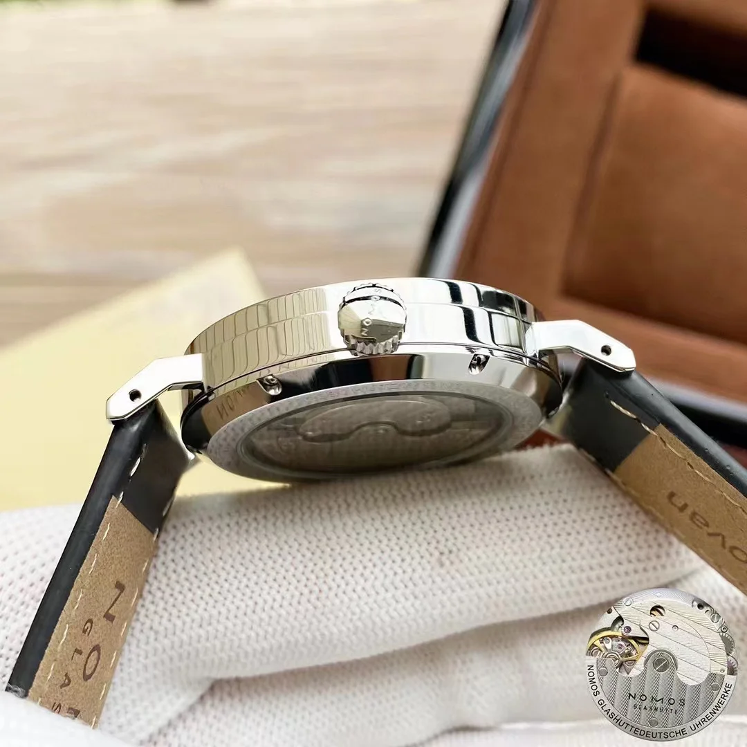 NOMOS Automatic Mechanical Men Watch Waterproof Watch Stainless Steel Pointer Men Watch Ultra-thin Small Three-pin Luxury Watch
