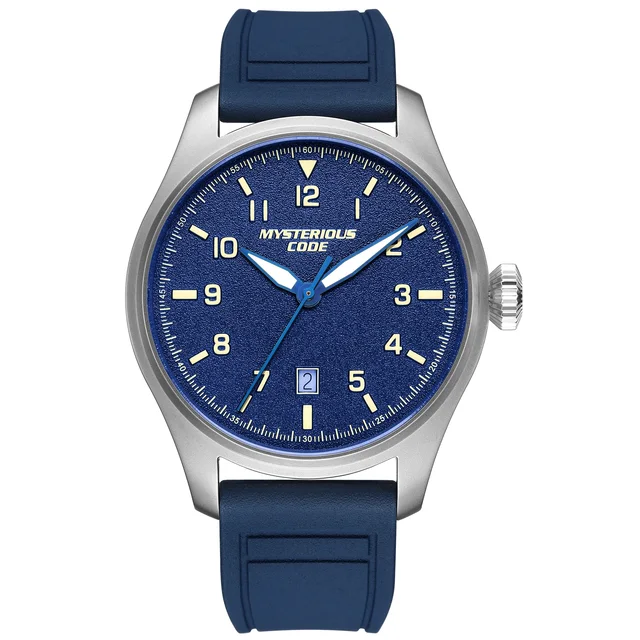 Titanium Solid Men Watch Sapphire Crystal Sandbrushing Case Swiss Ronda 715 Movement Waterproof MysteriousCode 43mm men's Watch