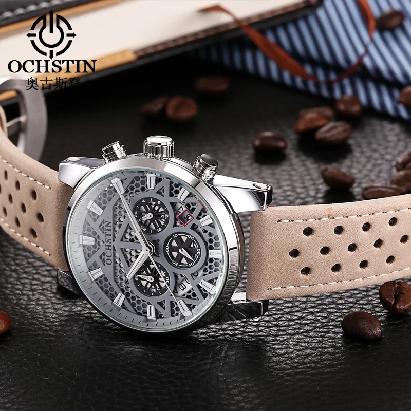 Ochstin  Pilot Series Trendy Personalized Multi functional Automatic Quartz Movement Men's Quartz Watch