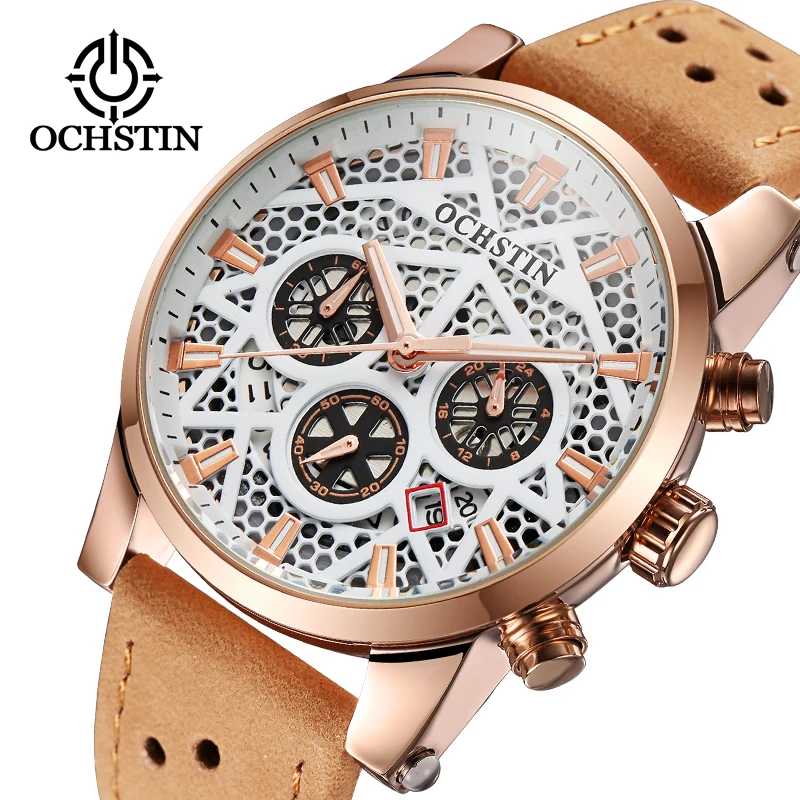 Ochstin  Pilot Series Trendy Personalized Multi functional Automatic Quartz Movement Men's Quartz Watch