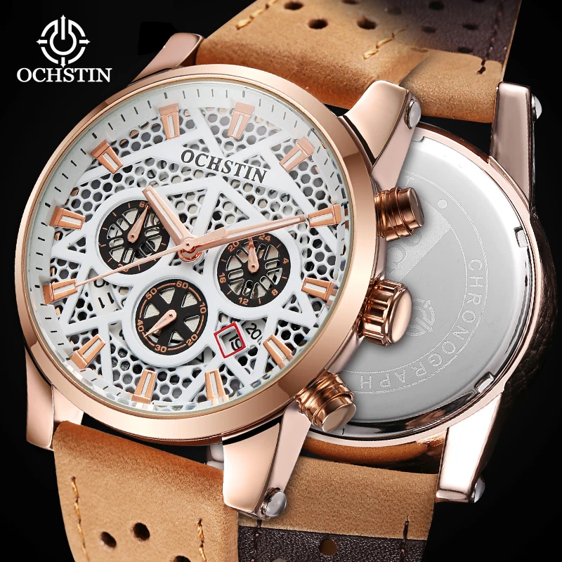 Ochstin  Pilot Series Trendy Personalized Multi functional Automatic Quartz Movement Men's Quartz Watch