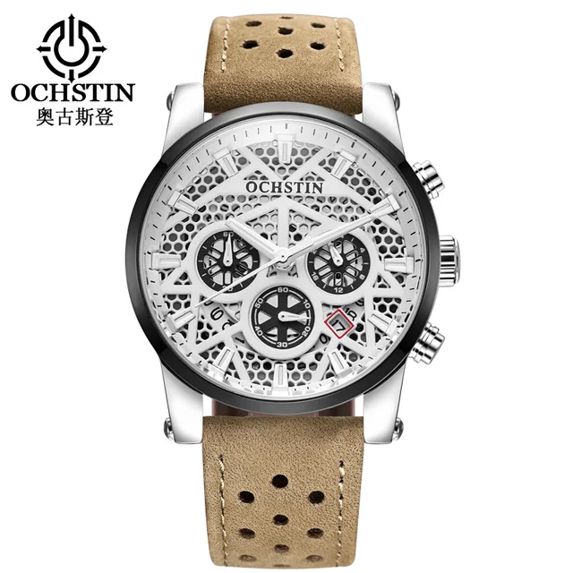 Ochstin  Pilot Series Trendy Personalized Multi functional Automatic Quartz Movement Men's Quartz Watch