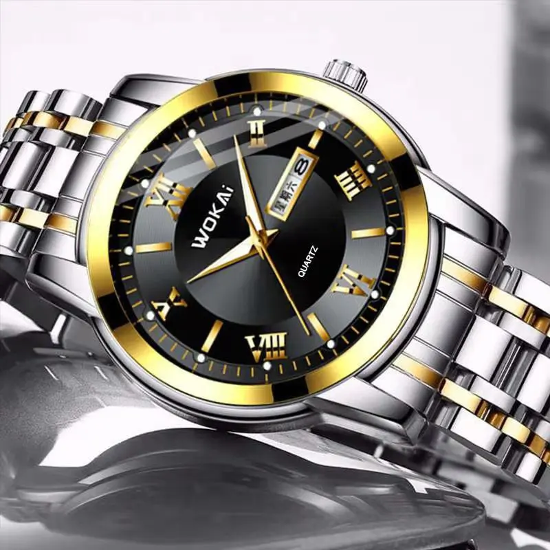 WOKAi DESIGN HighMineral Glass 40MM Ceramic GMT Mechanical Watches 30m Waterproof Classic Fashion Luxury Automatic Watch For Men