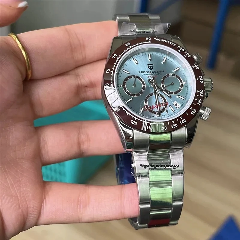 PAGANI Design Top Brand Men's Sports Quartz Watches Sapphire Stainless Steel Waterproof Chronograph Luxury Reloj Hombre