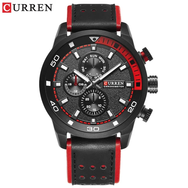 Luxury Fashion Analog Military Sports Watches High Quality Leather Strap Quartz Wristwatch Montre Homme Relojes