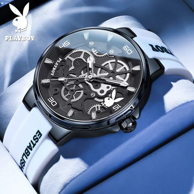 PLAYBOY Fashion Casual Men Watch Luxury Waterproof Luminous Man Wristwatch Quartz Men's Watches High Quality Relogios Masculino