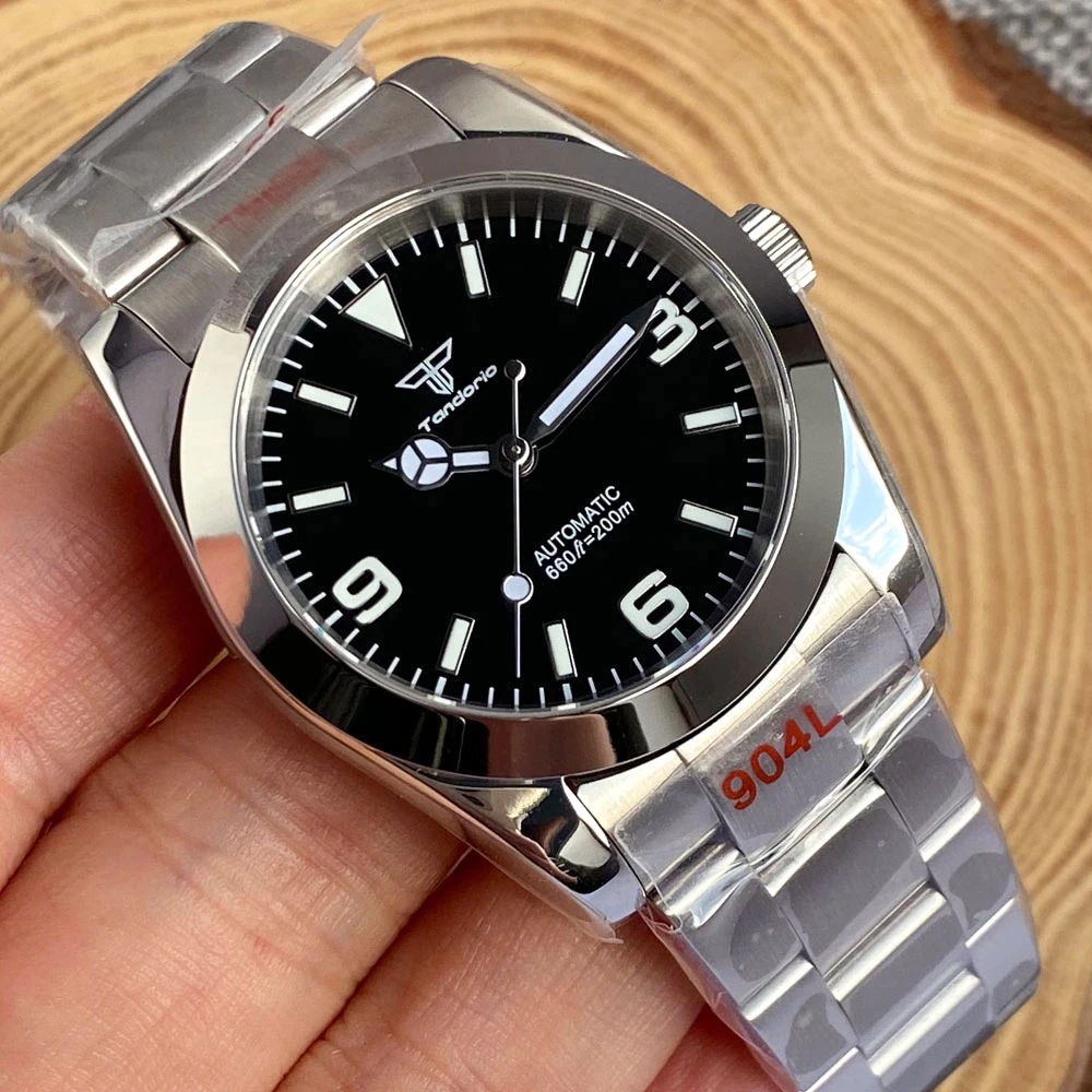 36mm 39mm Polish Bezel Automatic Watch Men S NH35A Movt Steel Band 904L Tandorio Brand 100m Waterproof Sapphrie Glass Rejor