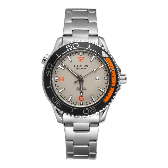 LAULEX Authentic Luxury Haima Series Fully Automatic Second Sweeping Quartz Movement with Calendar Quartz Watch