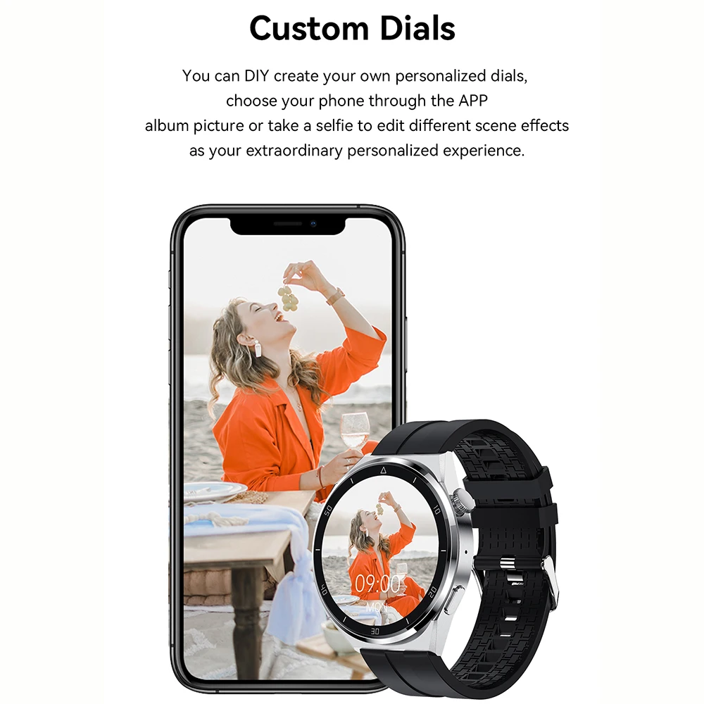 SENBONO Men‘s Smart Watch 1.6inch Big Screen  Custom Dial Answer Call Fitness Tracker Waterproof Sport Smartwatch for Men