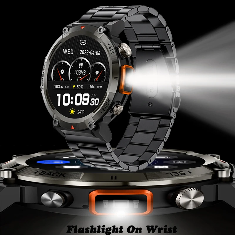 Outdoor Sports Smart Watch Men LED Lighting, Answer/Make Calls Outdoor Sports Watch, Fitness Tracker,2024 Top Smartwatch