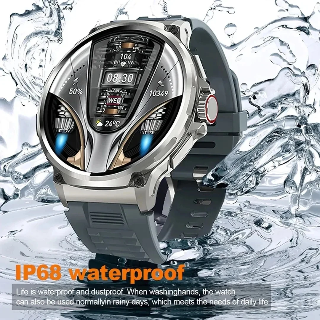 1.85 Inch Ultra HD GPS Track Bluetooth Call Smart Watch Men 710 mAh 400+dial Heart Rate Sports Watches for Android IOS
