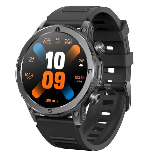HM38 Men Outdoor Sports Smart Watch 1.43inch Amoled Large Screen Bluetooth Call Multi Sport Mode Fitness Tracker SmartWatch