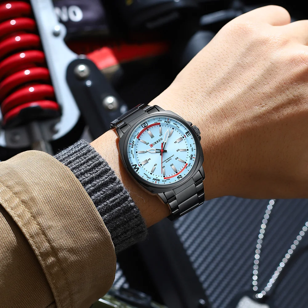CURREN Brand Quartz Watch For Men Waterproof Sport Military Watches Mens Business Stainless Steel Wristwatch Male Clock