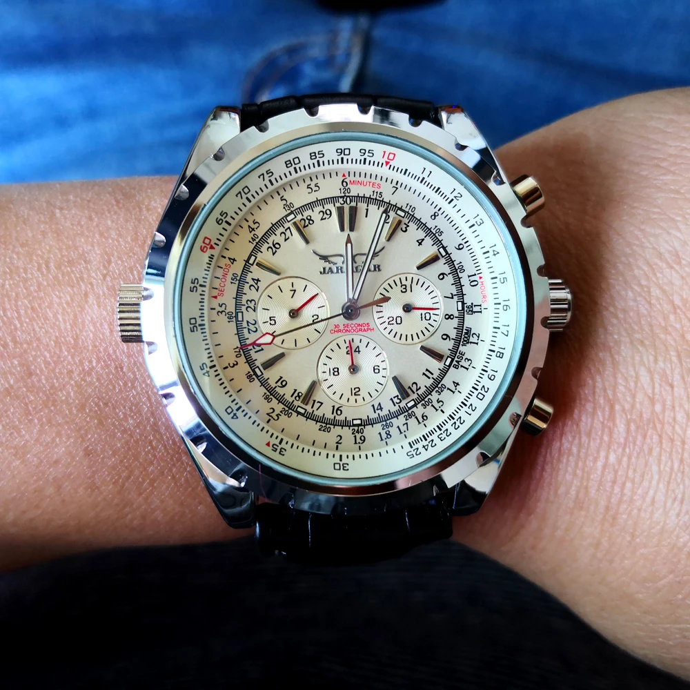 Jaragar Top Luxury Brand Men Watch Mens Fashion Mechanical Watches Man Casual Business Waterproof Wristwatch Relogio Masculino