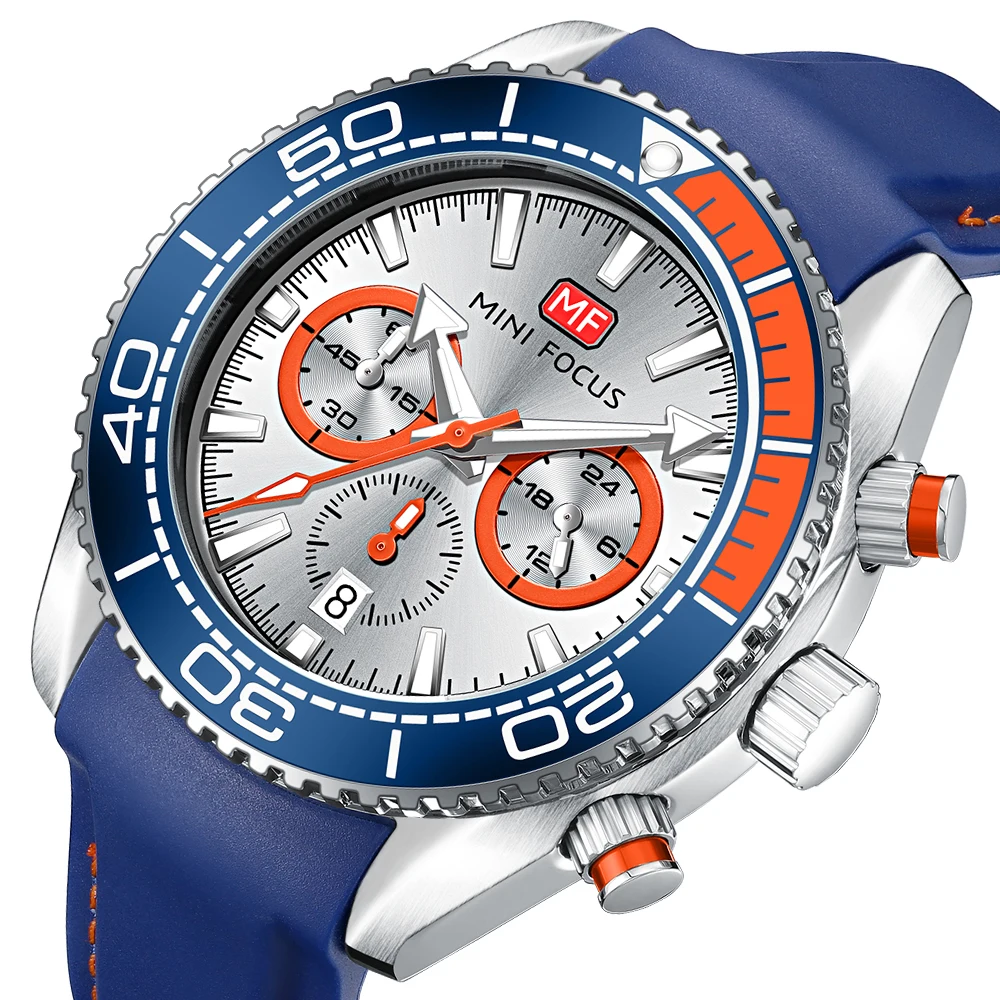 Watch For Men Multifunction Sport Wrist Watches Luxury Brand Waterproof Relogio Masculino Reloj Hombre Silicone Strap Blue 0426