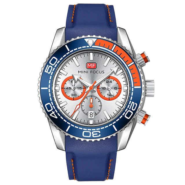 Watch For Men Multifunction Sport Wrist Watches Luxury Brand Waterproof Relogio Masculino Reloj Hombre Silicone Strap Blue 0426