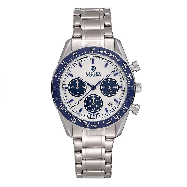 LAULEX, the genuine flame red men's watch, the deluxe quartz multifunction chronograph, the automatic date watch