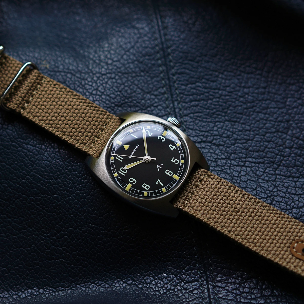Merkur W10 Vintage Watch British Military Field Watch Mens Mechanical Hand Wind Watches Luminous Stain Steel  38mm Case