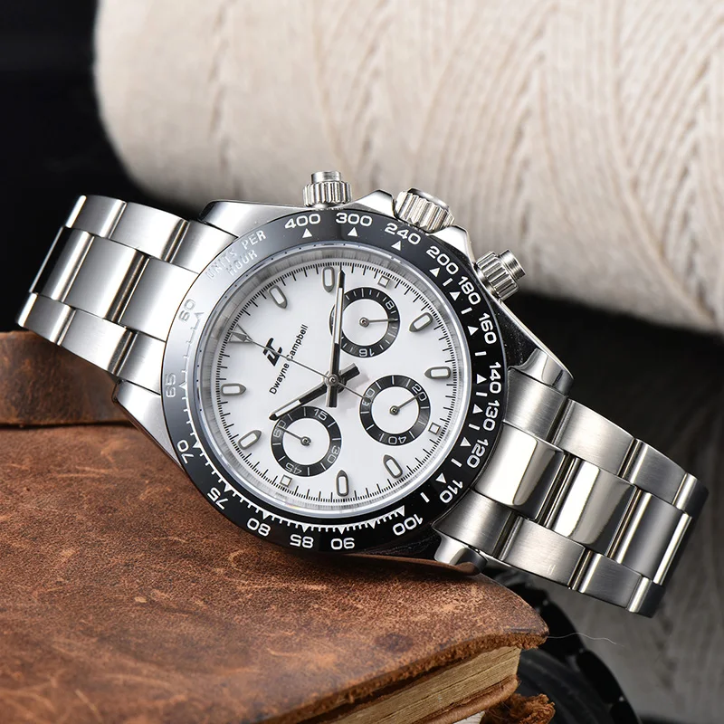 40mm VK63 Watch For Men Custom S Logo With Chronograph Quartz Top Fashion Business Sport Wristwatches Stainless Steel Waterproof