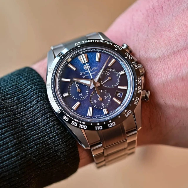 Grand Seiko SLGC001G Tentagraph Evolution 9 Collection Steel Strap Chronograph Quartz Watches for Men Valentine's Day Gift