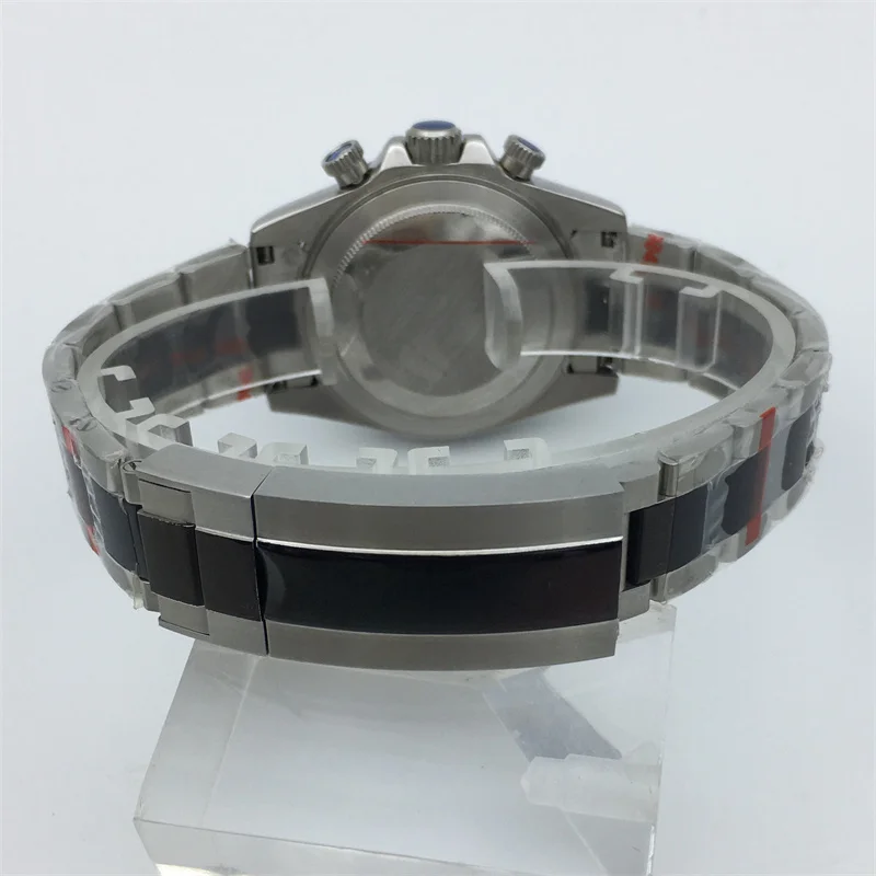 Bliger39mm quartz men's watch VK63 movement motion multifunctional time meter commercial sapphire glass stainless steel bracelet