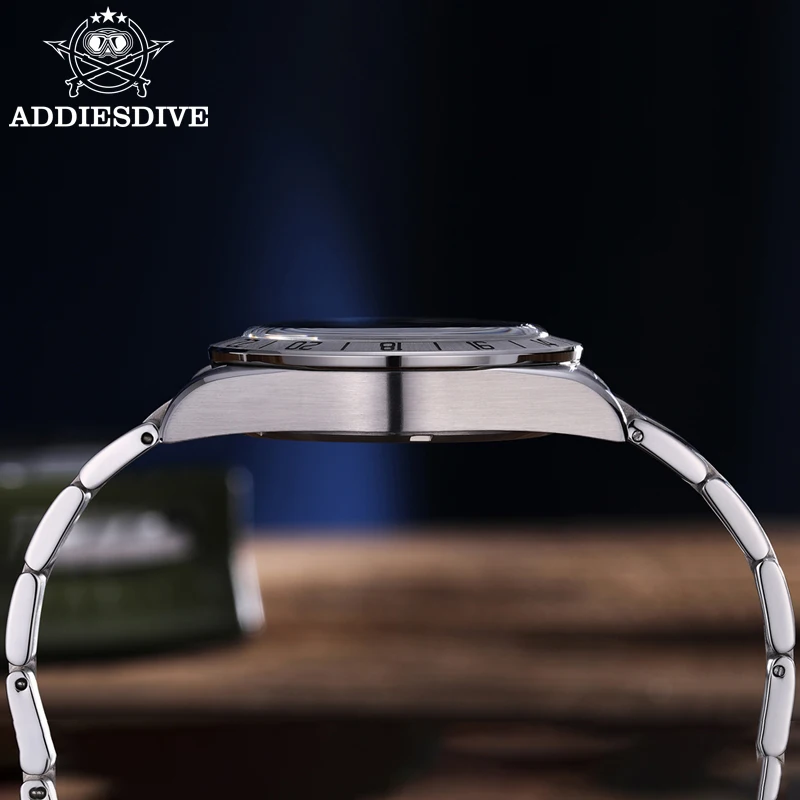 Addies Dive Men Watches BGW9 Super Luminous Bubble Mirror Glass GMT Watch 20Bar Waterproof Quartz Watches Reloj Hombre