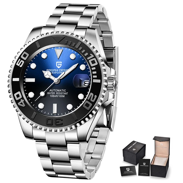 PAGANI DESIGN Top Brand Men Mechanical Watch Stainless Steel Waterproof Automatic Watch Luxury Men Wristwatch relogio masculino