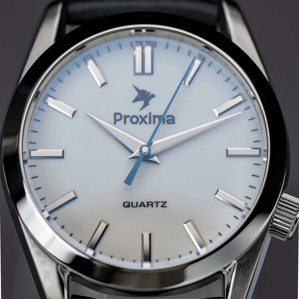 Proxima PX1691 38MM Men Retro Mechanical Watch PT5000 Luxury Stainless Steel AR Sapphire Crystal Glass 100m Waterproof
