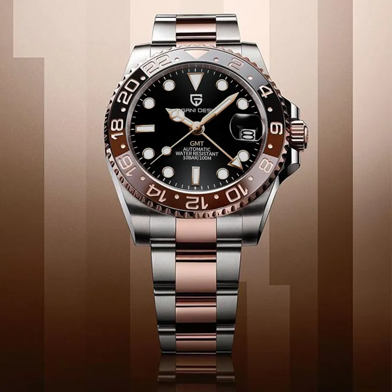 PAGANI DESIGN 40mm NH34 GMT automatic watch