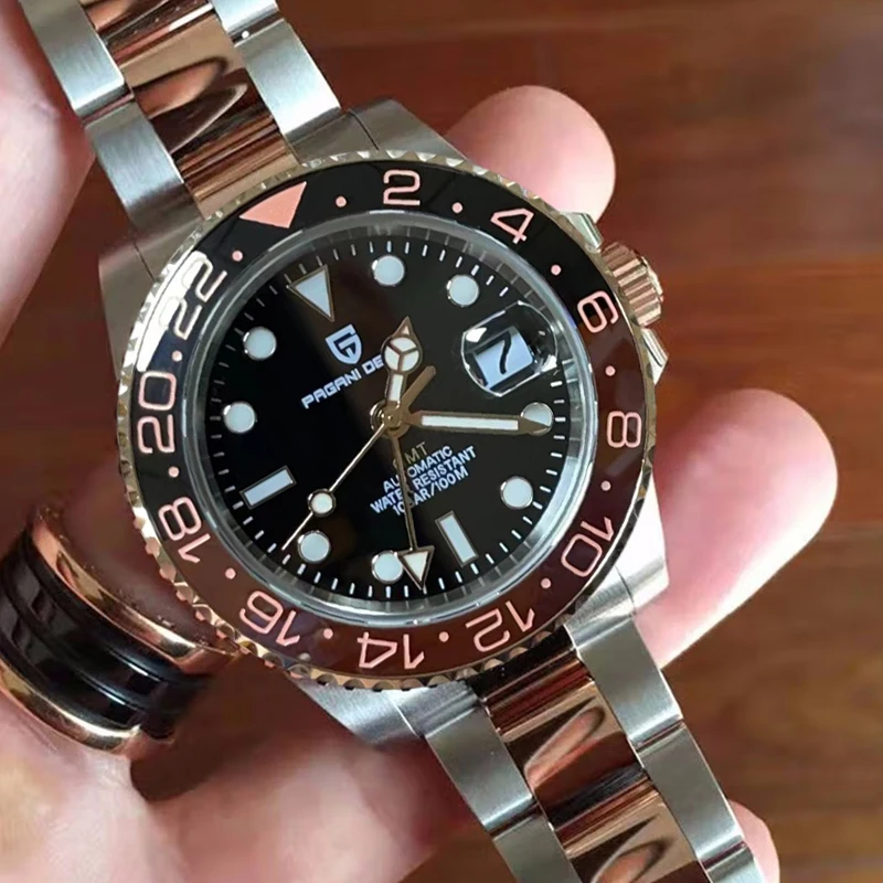 PAGANI DESIGN 40mm NH34 GMT automatic watch