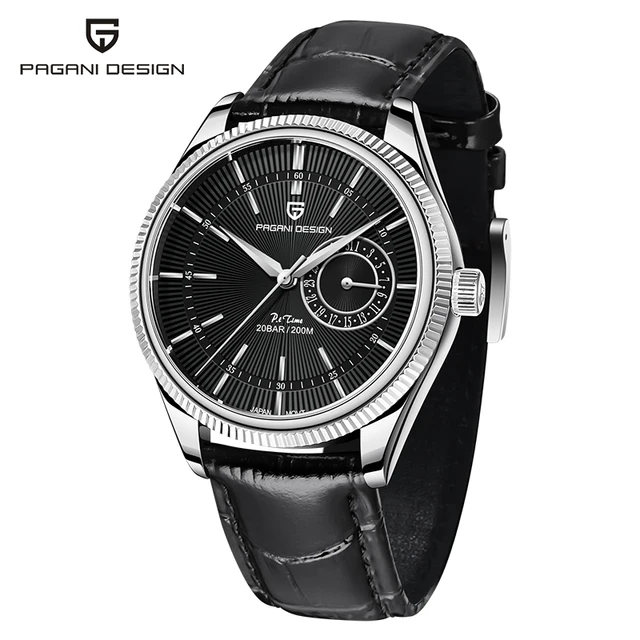 PAGANI DESIGN  Men Quartz Wristwatches Top Brand Luxury Watch For Men VH65 Sports Automatic Leather Clock Relogio Masculino