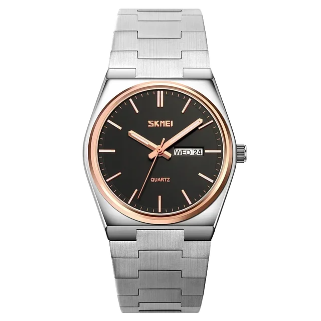 SKMEI 9288 Mens Waterproof Business Wristwatches Man reloj hombre  Casual Quartz Clock Male Full Steel Time Week Sports Watch