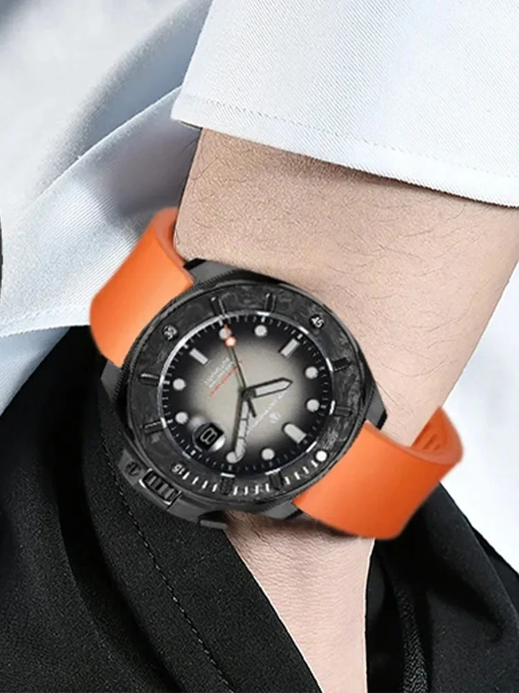 Aquatrident Carbon fibre 45MM deep dive men's luxury leisure watch NH35 automatic mechanical sapphire watch 500M waterproofProdu