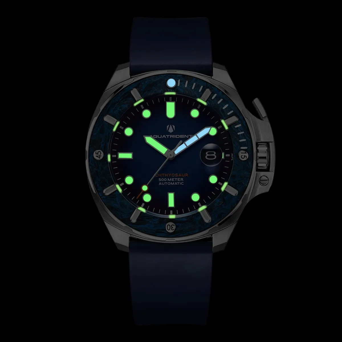 Aquatrident Carbon fibre 45MM deep dive men's luxury leisure watch NH35 automatic mechanical sapphire watch 500M waterproofProdu